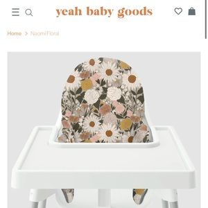 Yeah Baby Goods cushion cover for IKEA highchair. Naomi floral